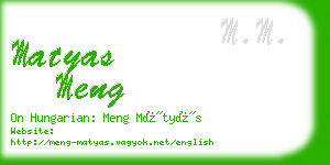 matyas meng business card